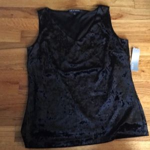 Black velvet camisole